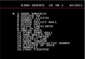 King Series 18 in 1 Title Screen